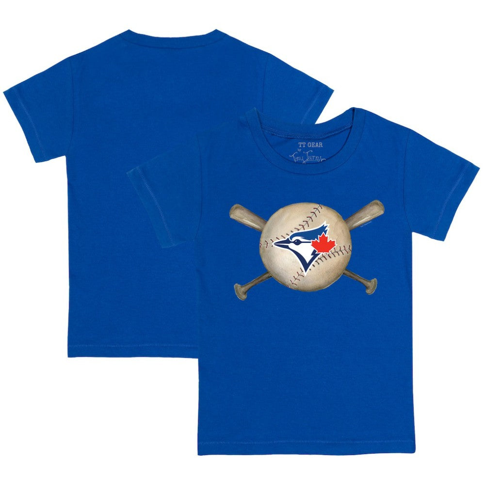 Toronto Blue Jays Tiny Turnip Youth Baseball Cross Bats T-Shirt Royal