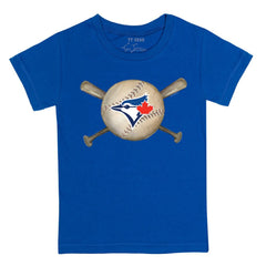 Toronto Blue Jays Tiny Turnip Youth Baseball Cross Bats T-Shirt Royal