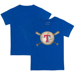 Texas Rangers Tiny Turnip Youth Baseball Cross Bats T-Shirt Royal