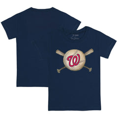 Washington Nationals Tiny Turnip Youth Baseball Cross Bats T-Shirt Navy