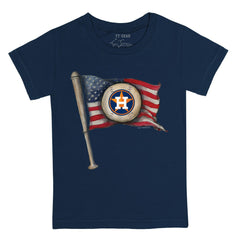 Houston Astros Tiny Turnip Youth Baseball Flag T-Shirt Navy
