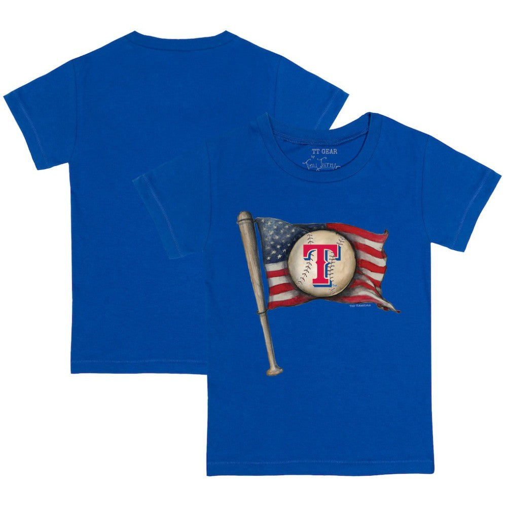 Texas Rangers Tiny Turnip Youth Baseball Flag T-Shirt Royal