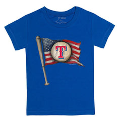 Texas Rangers Tiny Turnip Youth Baseball Flag T-Shirt Royal