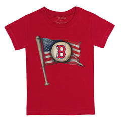 Boston Red Sox Tiny Turnip Youth Baseball Flag T-Shirt Red