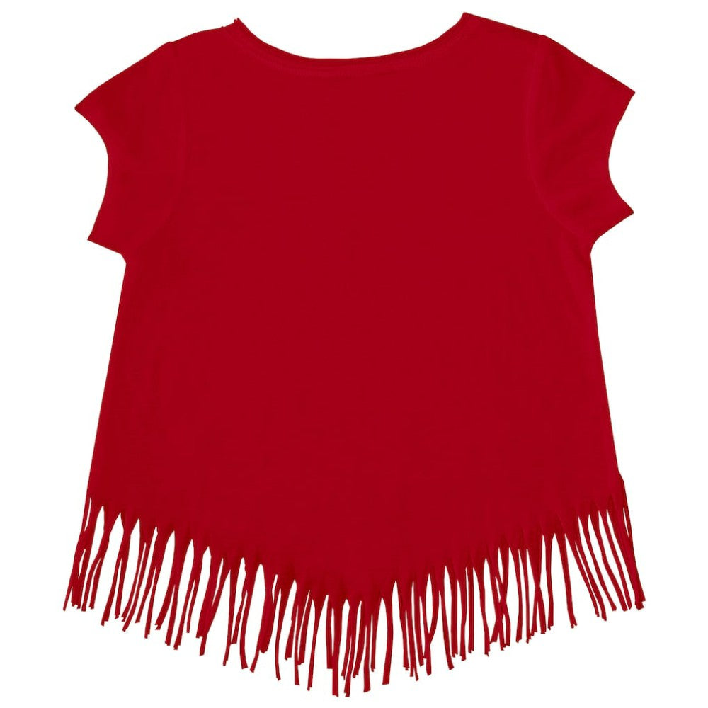 Boston Red Sox Tiny Turnip Girls Youth Baseball Love Fringe T-Shirt Red