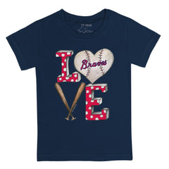 Atlanta Braves Tiny Turnip Youth Baseball Love T-Shirt Navy