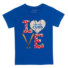 Chicago Cubs Tiny Turnip Youth Baseball Love T-Shirt Royal