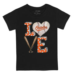 Baltimore Orioles Tiny Turnip Youth Baseball Love T-Shirt Black