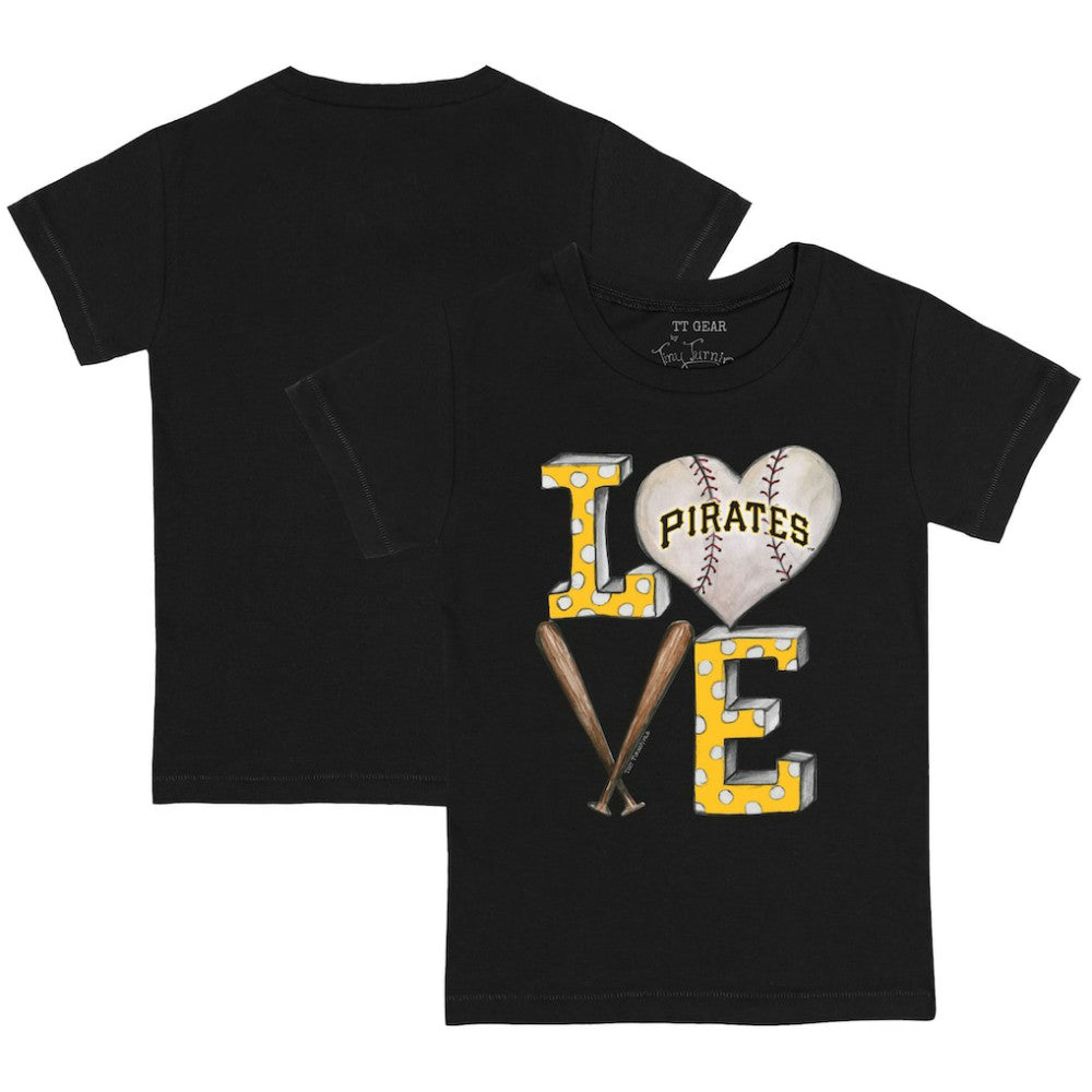 Pittsburgh Pirates Tiny Turnip Youth Baseball Love T-Shirt Black