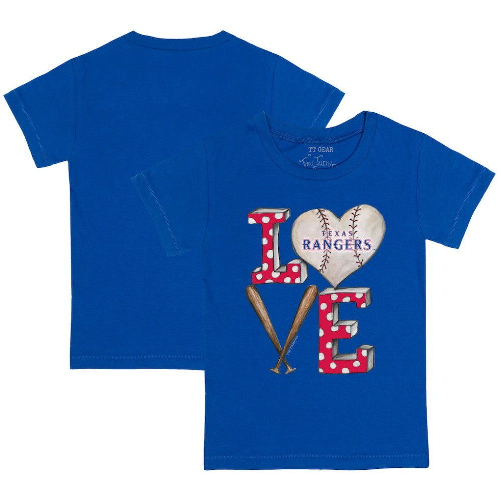 Texas Rangers Tiny Turnip Youth Baseball Love T-Shirt Royal