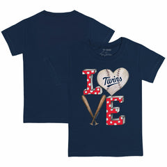 Minnesota Twins Tiny Turnip Youth Baseball Love T-Shirt Navy