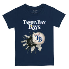 Tampa Bay Rays Tiny Turnip Youth Baseball Tear T-Shirt Navy