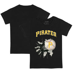 Pittsburgh Pirates Tiny Turnip Youth Baseball Tear T-Shirt Black