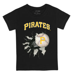 Pittsburgh Pirates Tiny Turnip Youth Baseball Tear T-Shirt Black