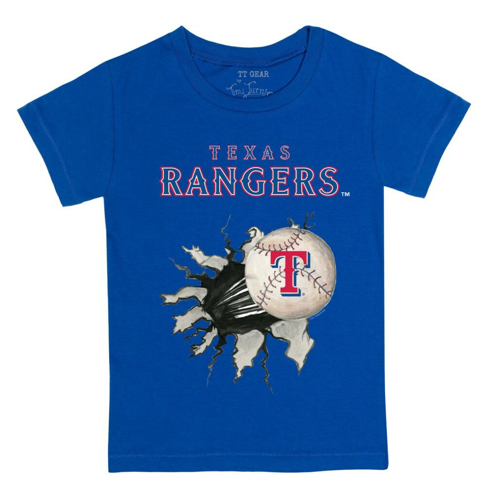 Texas Rangers Tiny Turnip Youth Baseball Tear T-Shirt Royal