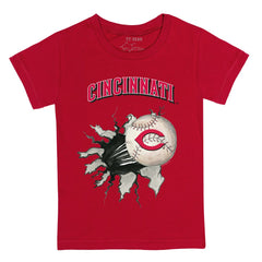 Cincinnati Reds Tiny Turnip Youth Baseball Tear T-Shirt Red