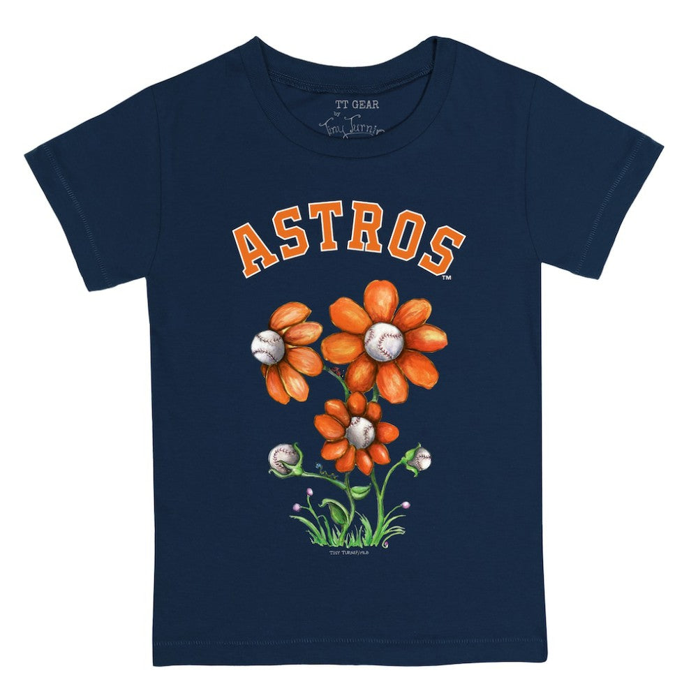 Houston Astros Tiny Turnip Youth Blooming Baseballs T-Shirt Navy