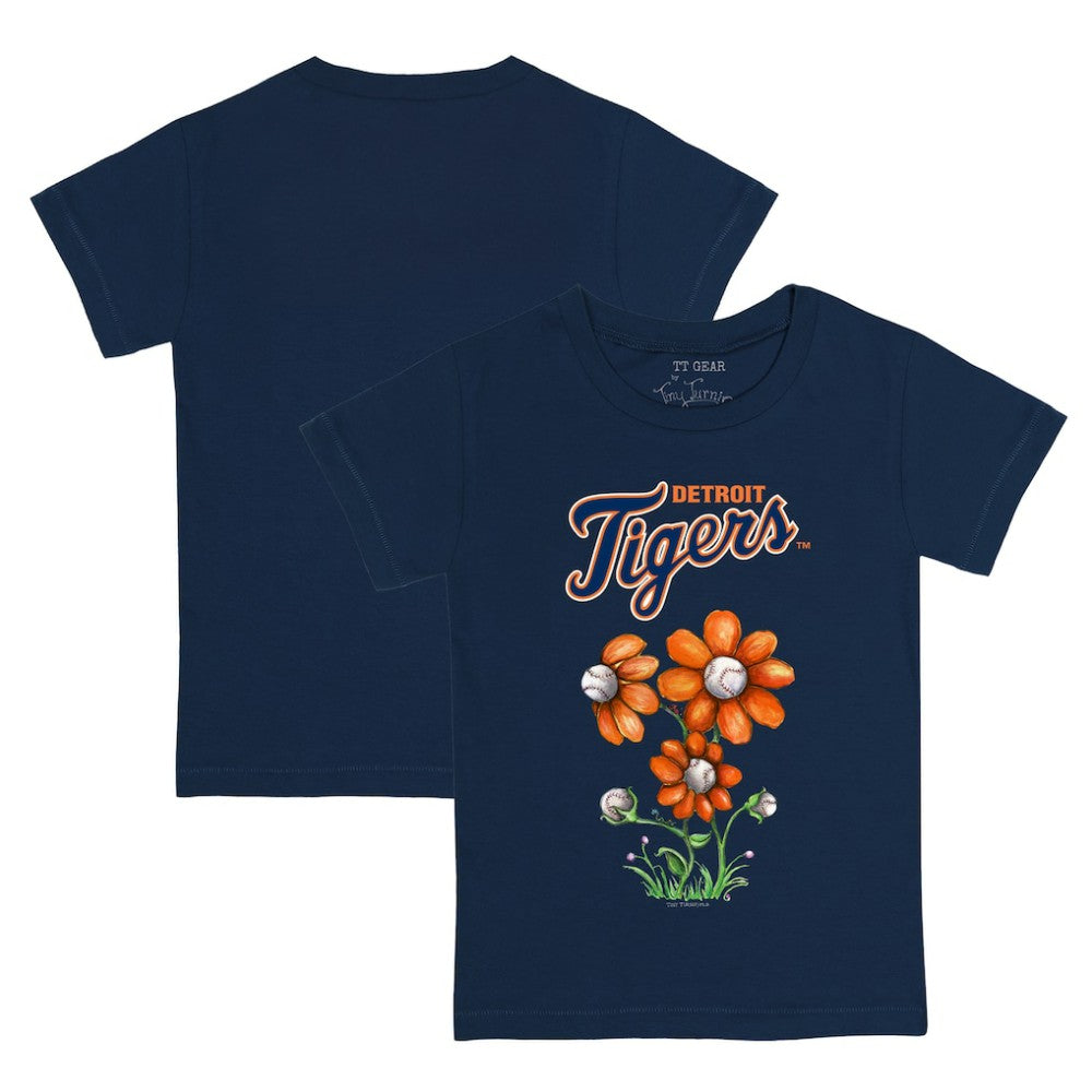 Detroit Tigers Tiny Turnip Youth Blooming Baseballs T-Shirt Navy