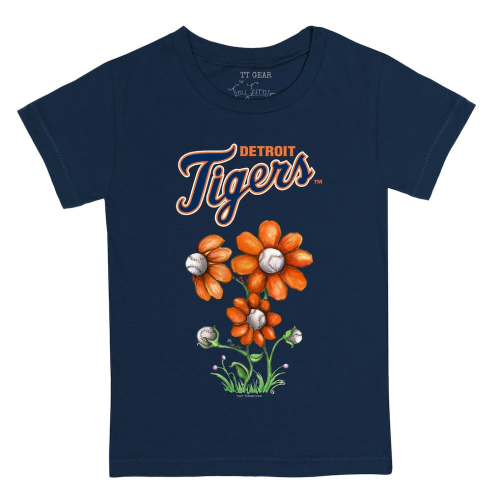 Detroit Tigers Tiny Turnip Youth Blooming Baseballs T-Shirt Navy