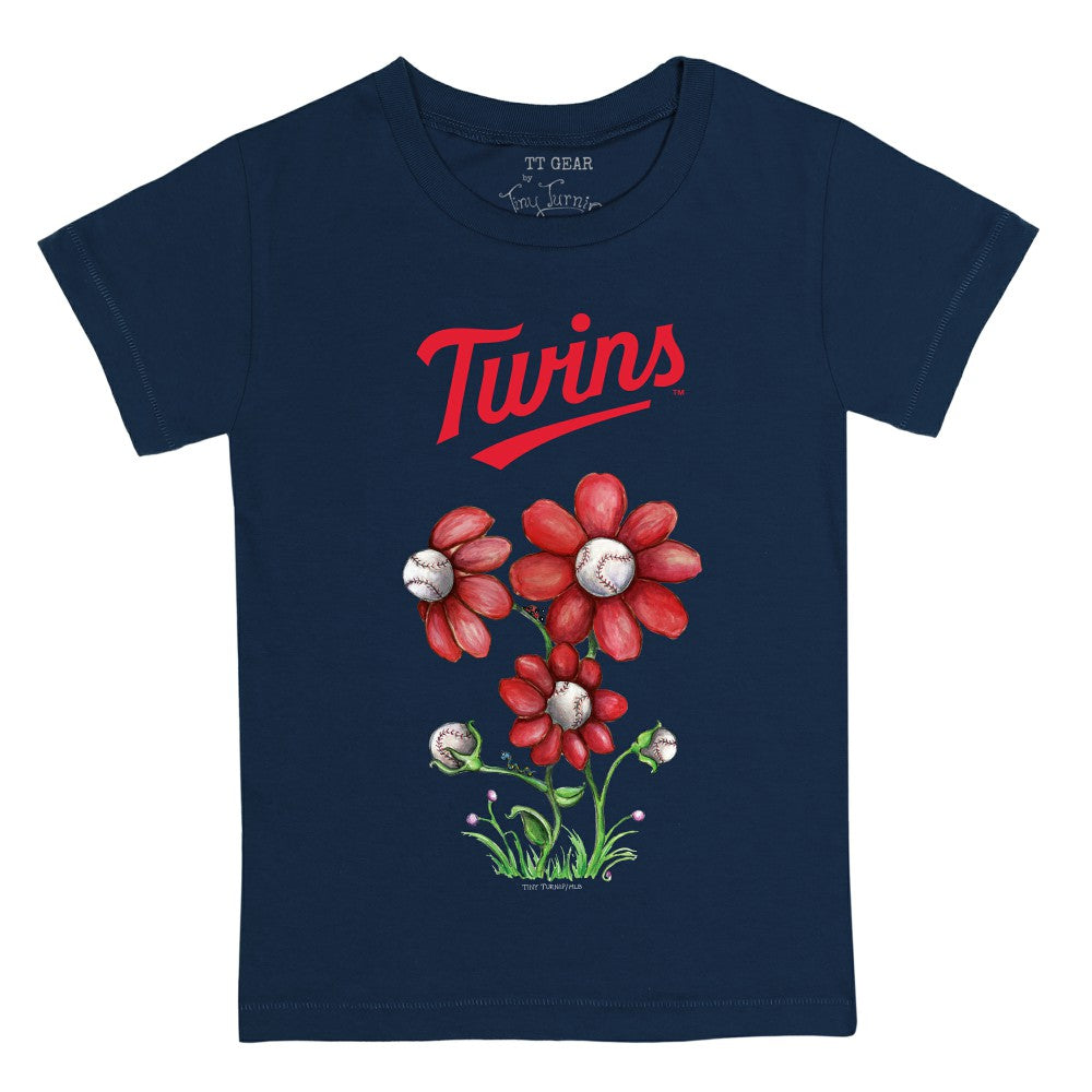 Minnesota Twins Tiny Turnip Youth Blooming Baseballs T-Shirt Navy