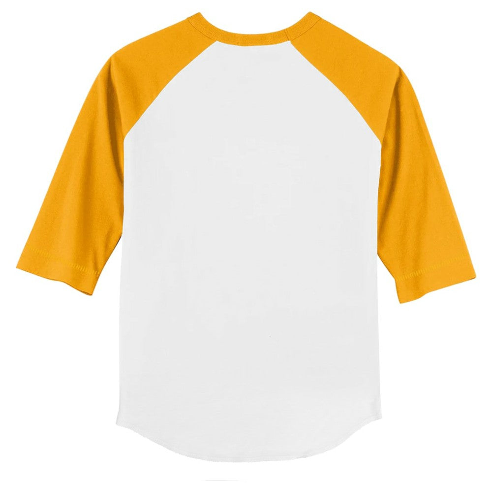 San Diego Padres Tiny Turnip Youth Blooming Baseballs 3/4-Sleeve Raglan T-Shirt White/Gold