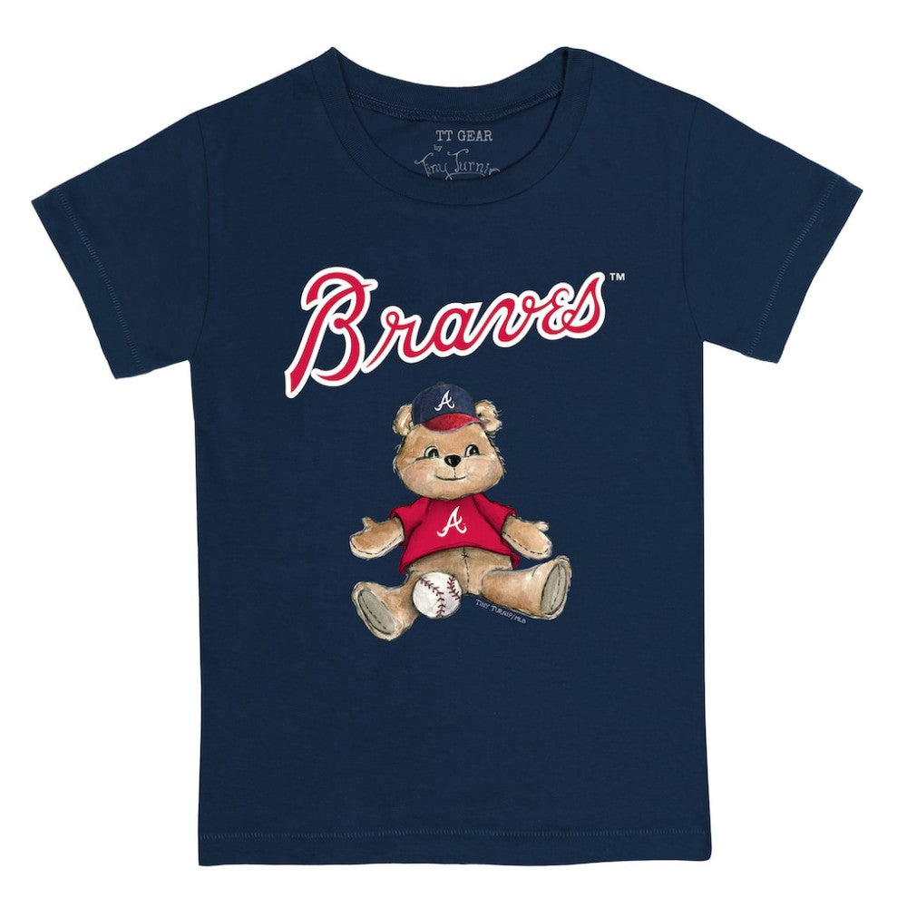Atlanta Braves Tiny Turnip Youth Teddy Boy T-Shirt Navy