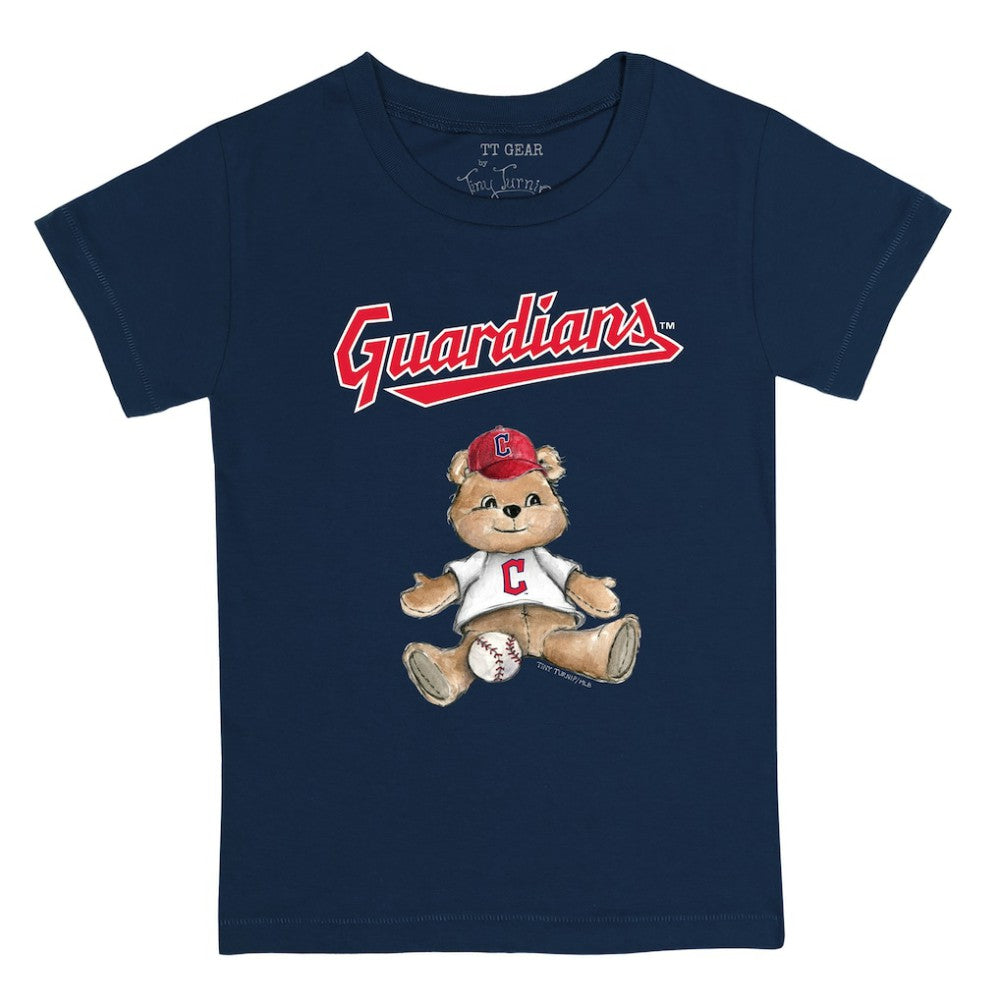 Cleveland Guardians Tiny Turnip Youth Teddy Boy T-Shirt Navy