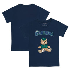 Seattle Mariners Tiny Turnip Youth Teddy Boy T-Shirt Navy