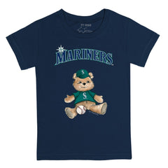 Seattle Mariners Tiny Turnip Youth Teddy Boy T-Shirt Navy