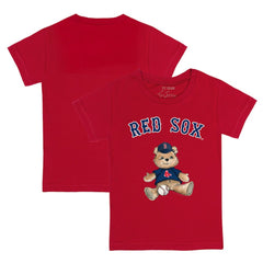 Boston Red Sox Tiny Turnip Youth Teddy Boy T-Shirt Red