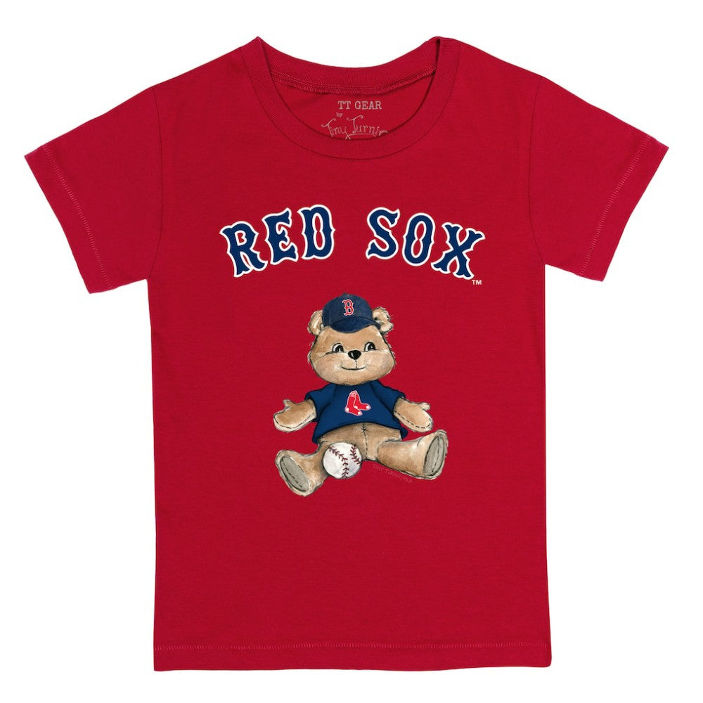 Boston Red Sox Tiny Turnip Youth Teddy Boy T-Shirt Red