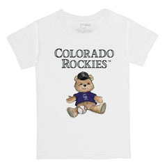 Colorado Rockies Tiny Turnip Youth Teddy Boy T-Shirt White