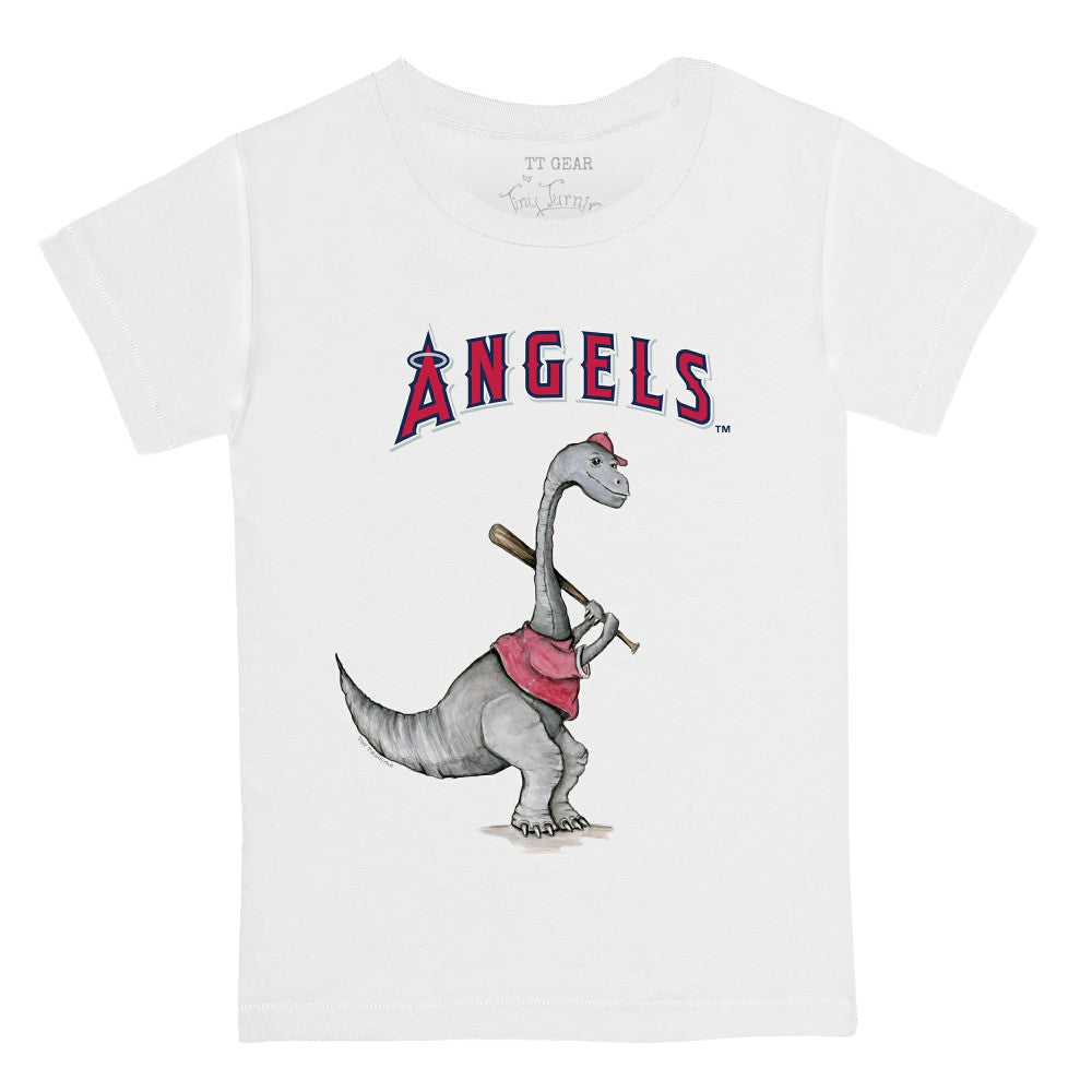 Los Angeles Angels Tiny Turnip Youth Bronto Logo T-Shirt White