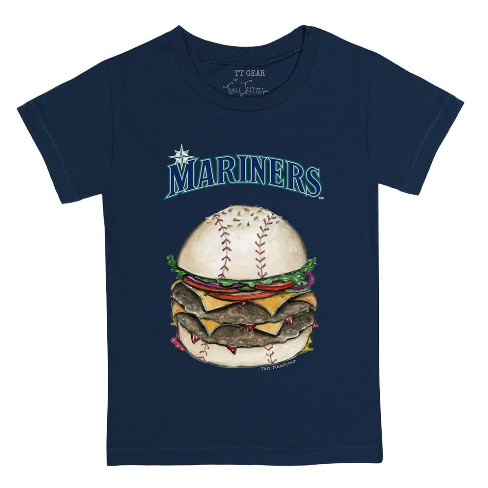 Seattle Mariners Tiny Turnip Youth Burger T-Shirt Navy