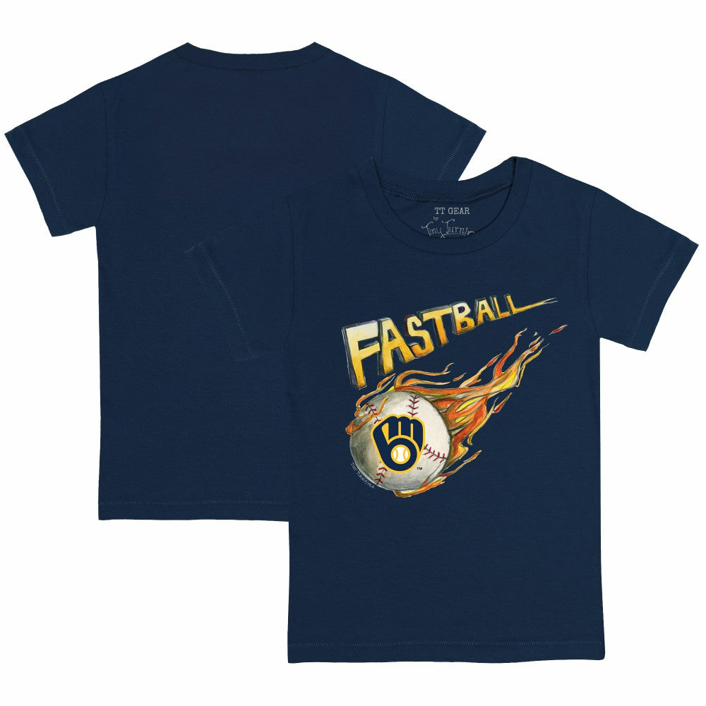 Milwaukee Brewers Tiny Turnip Youth Fastball T-Shirt Navy
