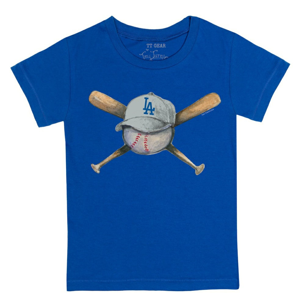 Los Angeles Dodgers Tiny Turnip Youth Hat Crossbats T-Shirt Royal