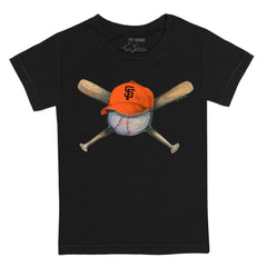 San Francisco Giants Tiny Turnip Youth Hat Crossbats T-Shirt Black