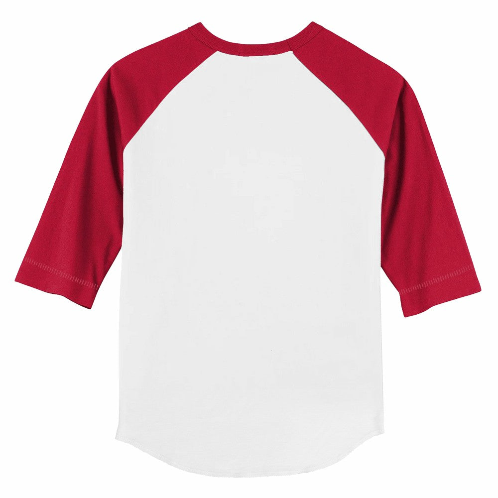 Cincinnati Reds Tiny Turnip Youth Hat Crossbats 3/4-Sleeve Raglan T-Shirt White/Red