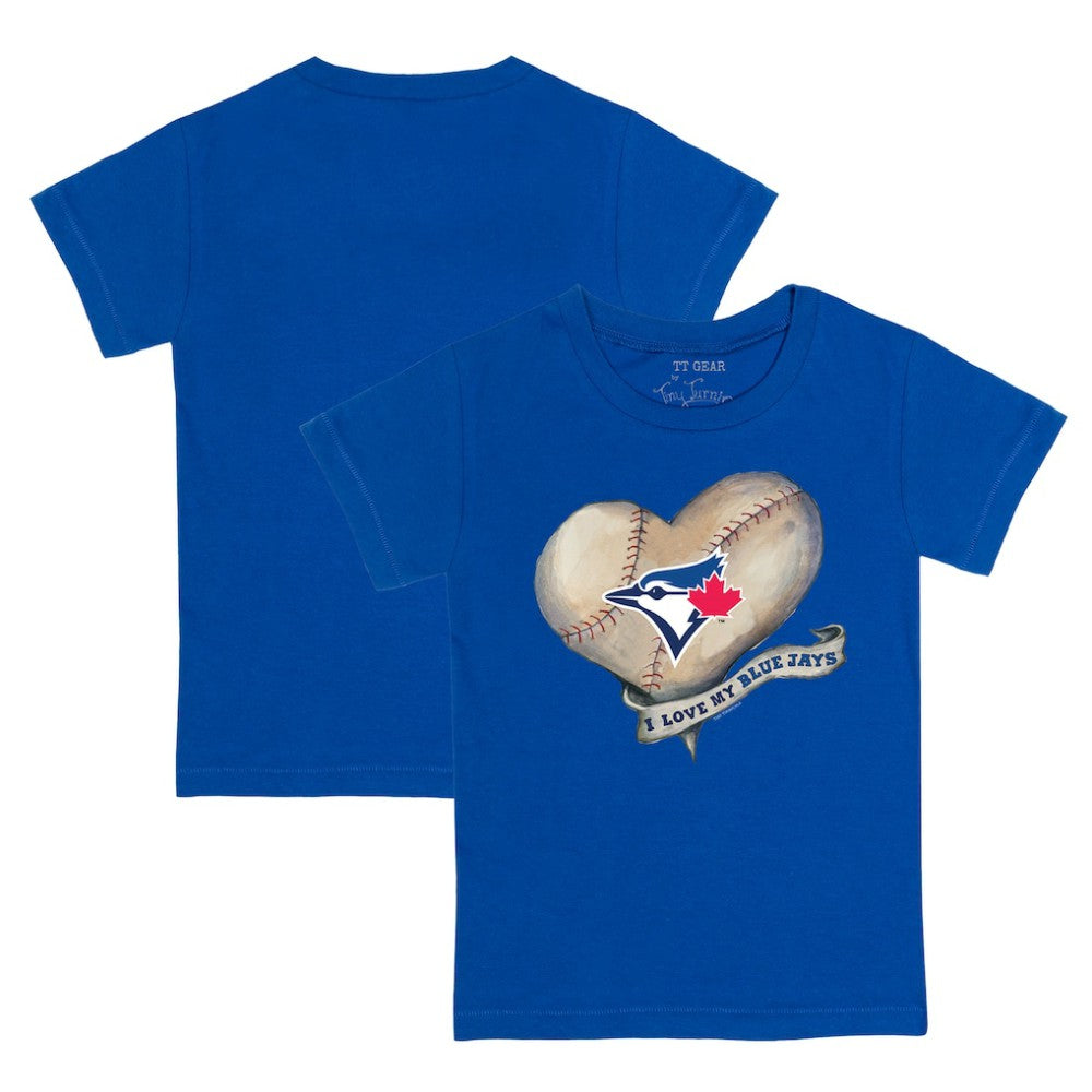 Toronto Blue Jays Tiny Turnip Youth Heart Banner T-Shirt Royal