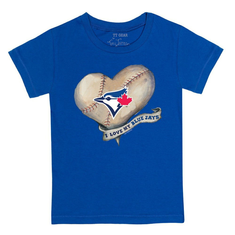 Toronto Blue Jays Tiny Turnip Youth Heart Banner T-Shirt Royal