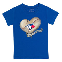 Toronto Blue Jays Tiny Turnip Youth Heart Banner T-Shirt Royal