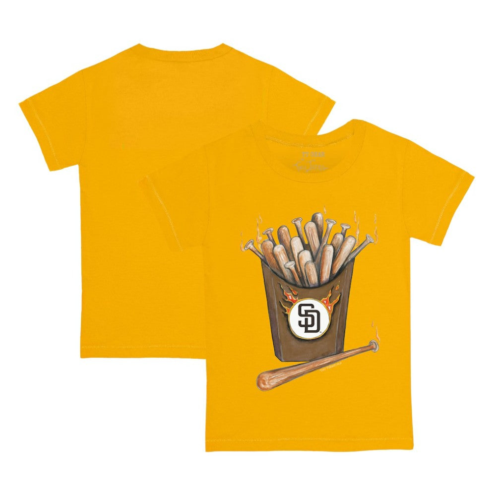 San Diego Padres Tiny Turnip Youth Hot Bats T-Shirt Gold