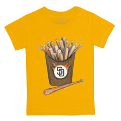 San Diego Padres Tiny Turnip Youth Hot Bats T-Shirt Gold