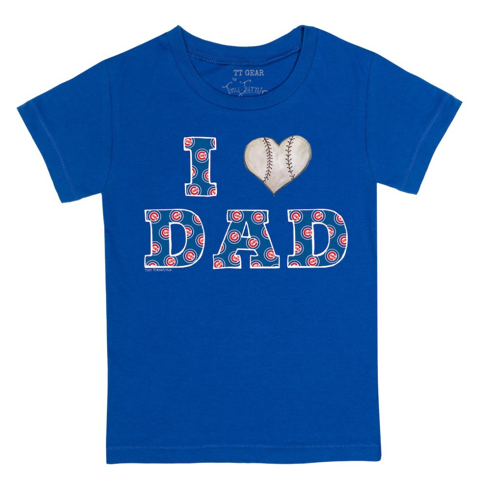 Chicago Cubs Tiny Turnip Youth I Love Dad T-Shirt Royal