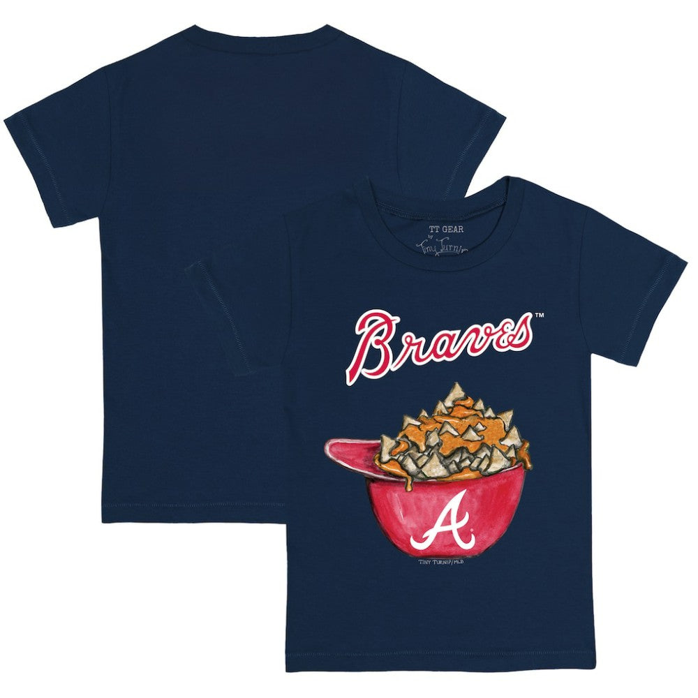 Atlanta Braves Tiny Turnip Youth Nacho Helmet T-Shirt Navy