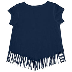 Tampa Bay Rays Tiny Turnip Girls Youth Prism Arrows Fringe T-Shirt Navy