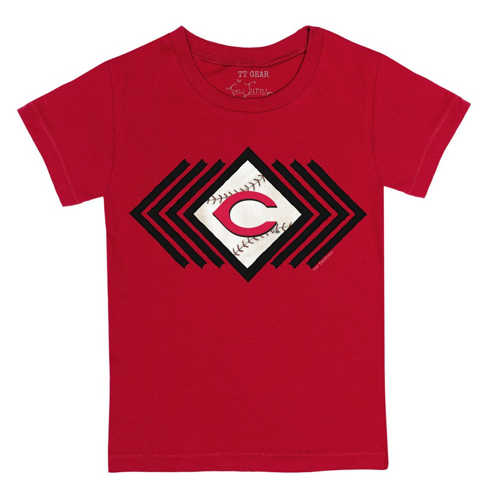Cincinnati Reds Tiny Turnip Youth Prism Arrows T-Shirt Red