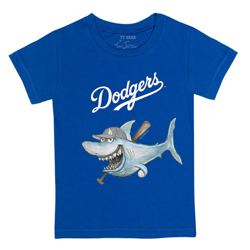 Los Angeles Dodgers Tiny Turnip Youth Shark T-Shirt Royal