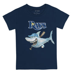 Tampa Bay Rays Tiny Turnip Youth Shark T-Shirt Navy