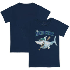Seattle Mariners Tiny Turnip Youth Shark T-Shirt Navy
